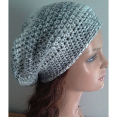 NEW 's Handmade  Slouchy Hat 50 Shades of Grey  beanie  tam  eb-99488387